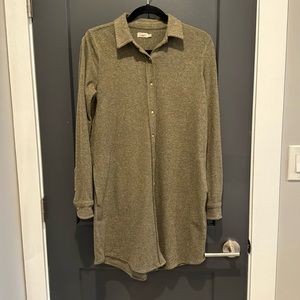 Faherty Legend Sweater Dress XS Olive Green